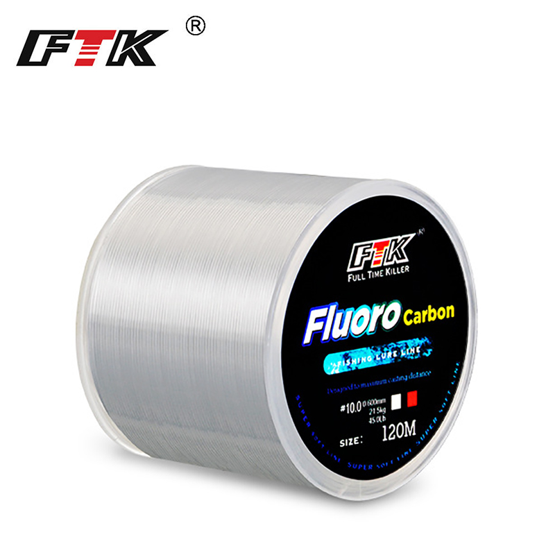 Fishing Equipment Clearance - FTK 120m Vislijn 0.2mm-0.6mm 7.15LB-45LB Fluorocarbon