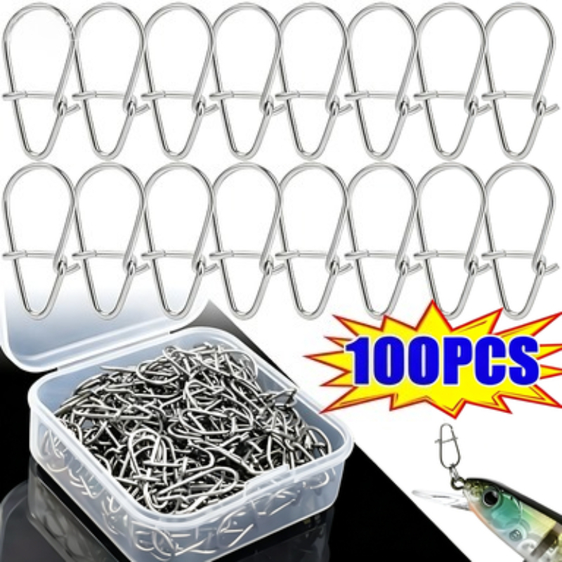 100PCS Rvs Vissen Snap Hooked  - Fishing Equipment Hook recensie en prijs
