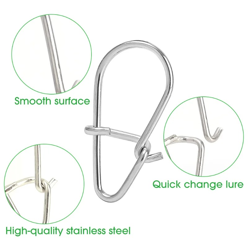 100PCS Rvs Vissen Snap Hooked  - Fishing Equipment Hook recensie en prijs
